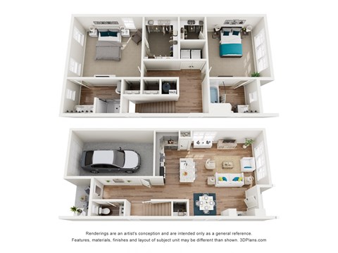 2 bedroom floor plan  the villas at spring creek